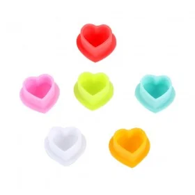 Tazze d'inchiostro in silicone a forma di cuore - 22mm - 200 pezzi