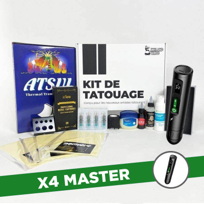 Kit tatuaggio X4 Master - Macchina a batteria senza fili