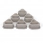 Cups Inchiostro Silicone triangolo - Grigio - 80 pezzi