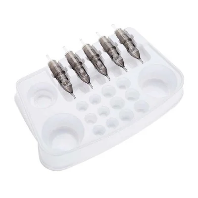 Vassoio di supporto in plastica usa e getta per aghi e colori - 50 pezzi