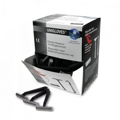 Rasoir 1 lame noir - 100 pièces